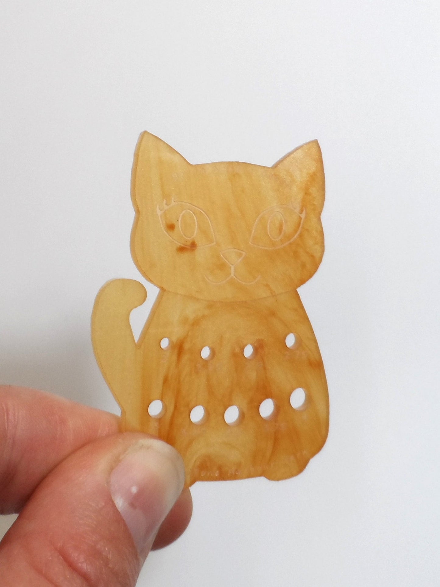 Bella Cat Sock Knitting Needle Gauge Metric  Ginger Pearlescent Swirl