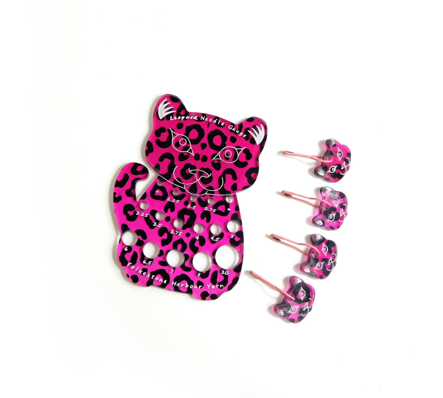 Pink Leopard Knitting Needle Gauge Metric  LIMITED EDITION