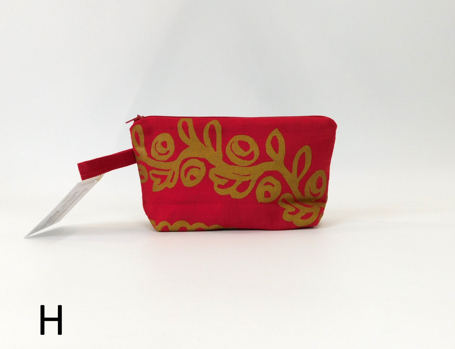 Marimekko Kirgiisi Fabric Zip Pouch  4 options    Red Gold