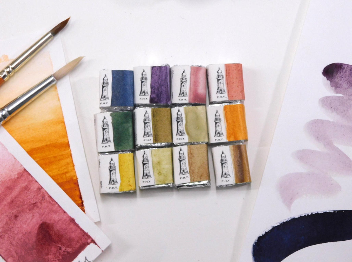 Natural Pigment Honey Watercolour Half Pans      17 Colours