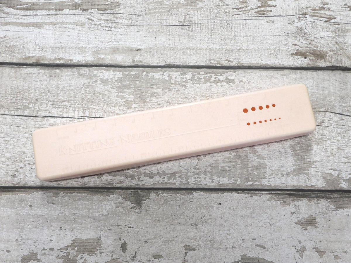 Vintage Knitting Needle Box  Blue or Pink
