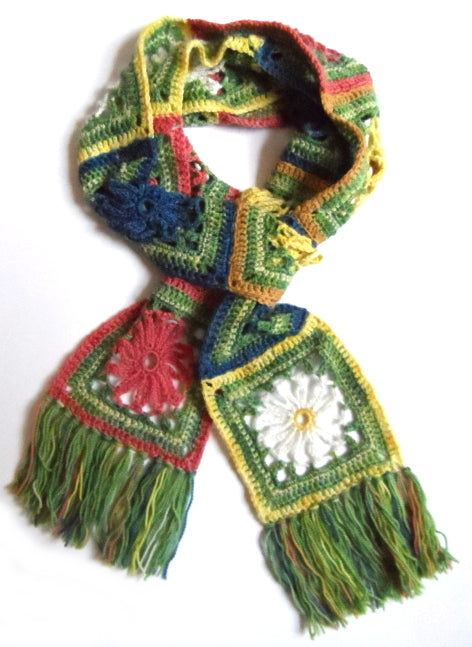 Bouquet Scarf Crochet Pattern   Digital Download
