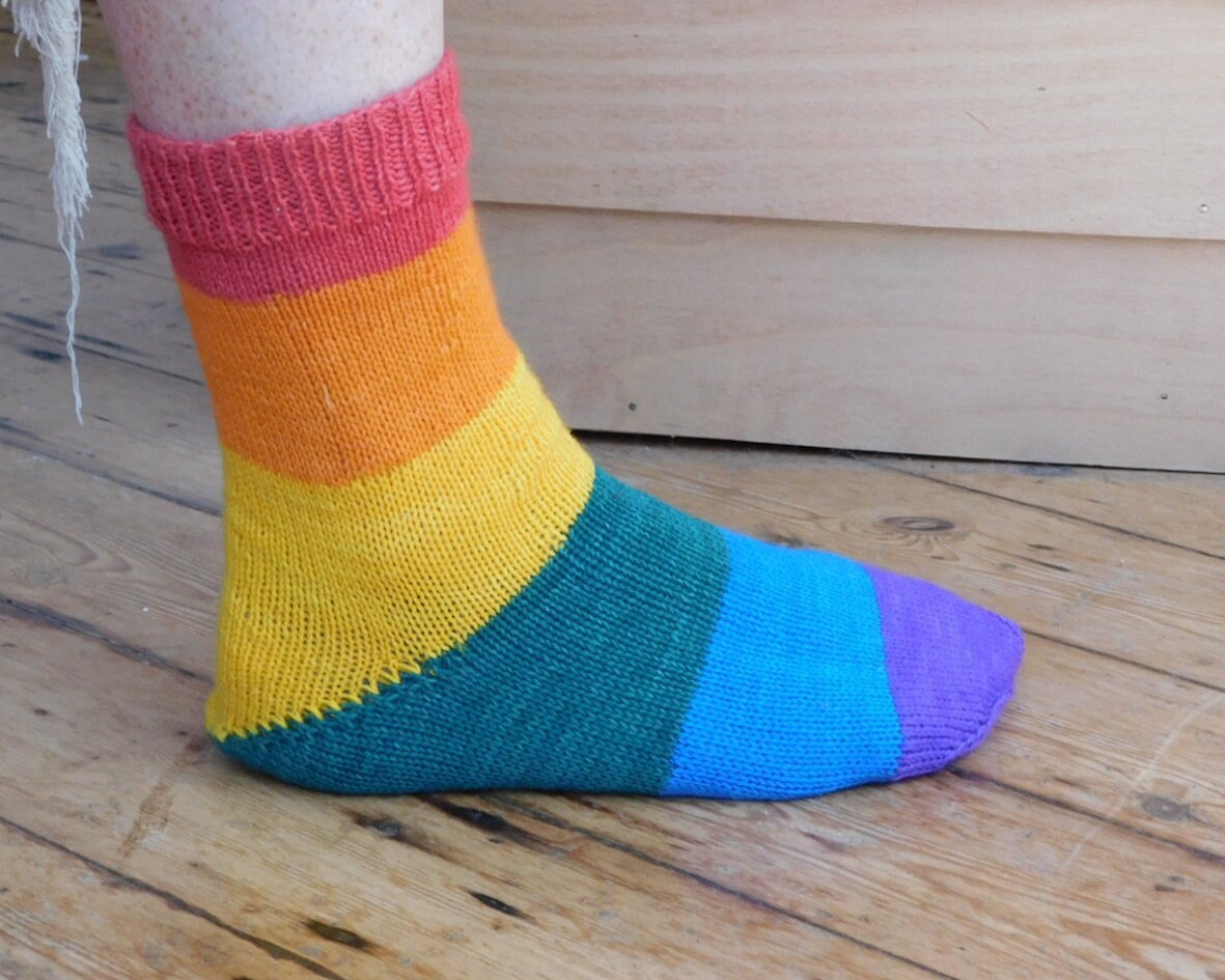 Walk With Pride Sock Knitting Pattern   Digital Download        20% Donated to Stonewall UK