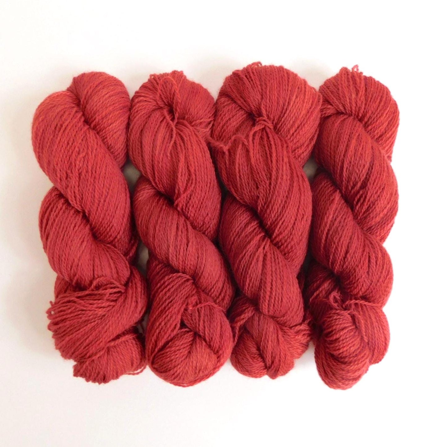 Hythe Red Semi-Solid Romney Sock weight Wool Yarn 100g