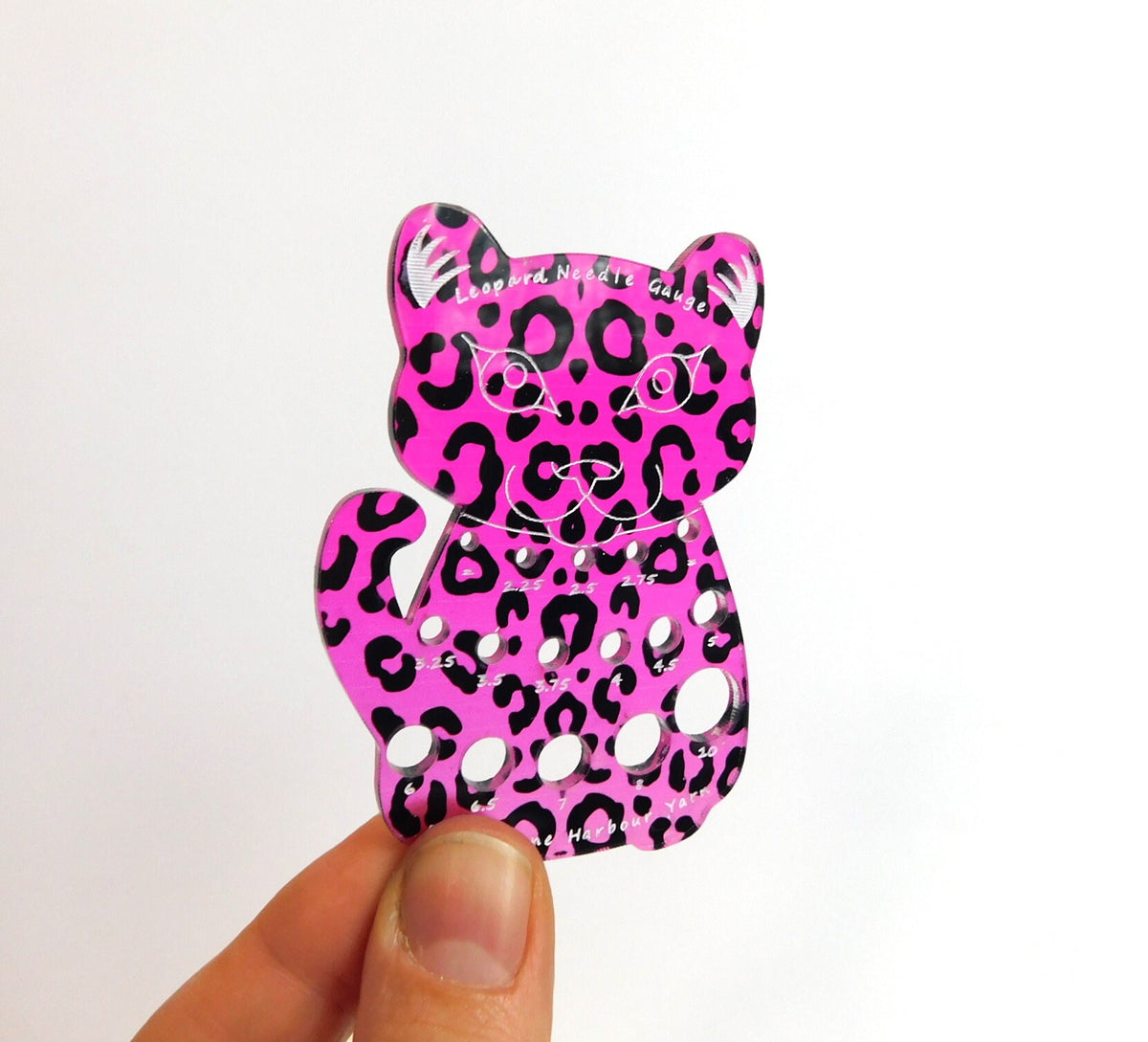 Pink Leopard Knitting Needle Gauge Metric  LIMITED EDITION
