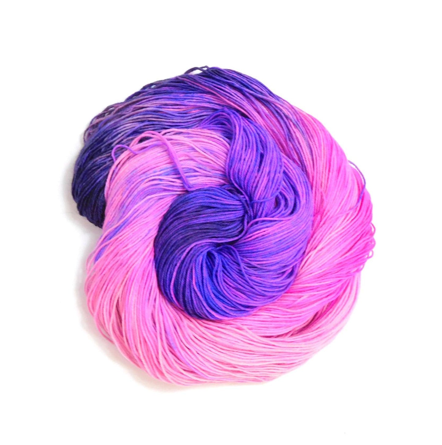 RAMMSKEINS: Oli         100g Variegated Pink Purple Sock Yarn   Fluorescent/UV Reactive