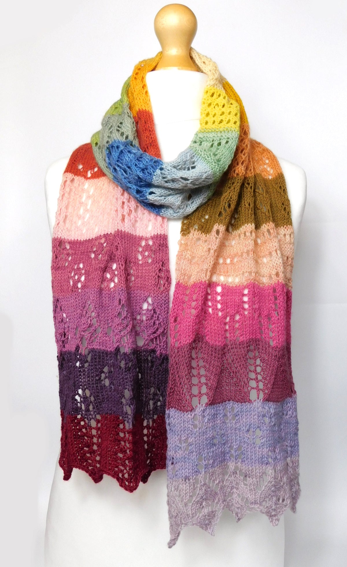 25 Days of Lace Scarf Knitting Pattern   Digital Download