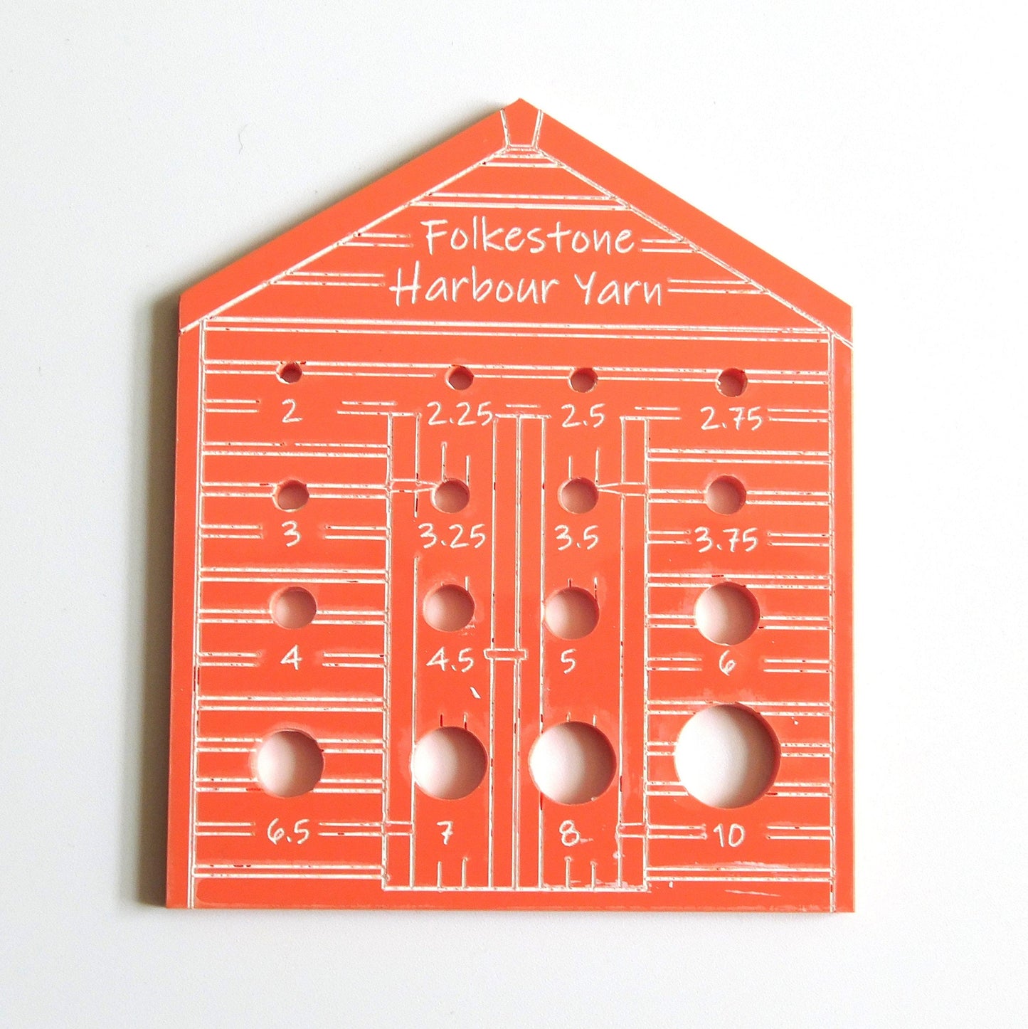 Beach Hut Knitting Needle Gauge       Metric     Choice of Pastel colours