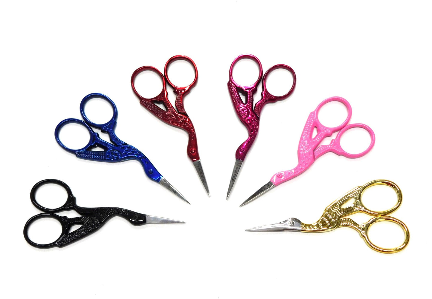 Colourful Stork Scissors for Yarn or Embroidery 6 colour options 9.2cm