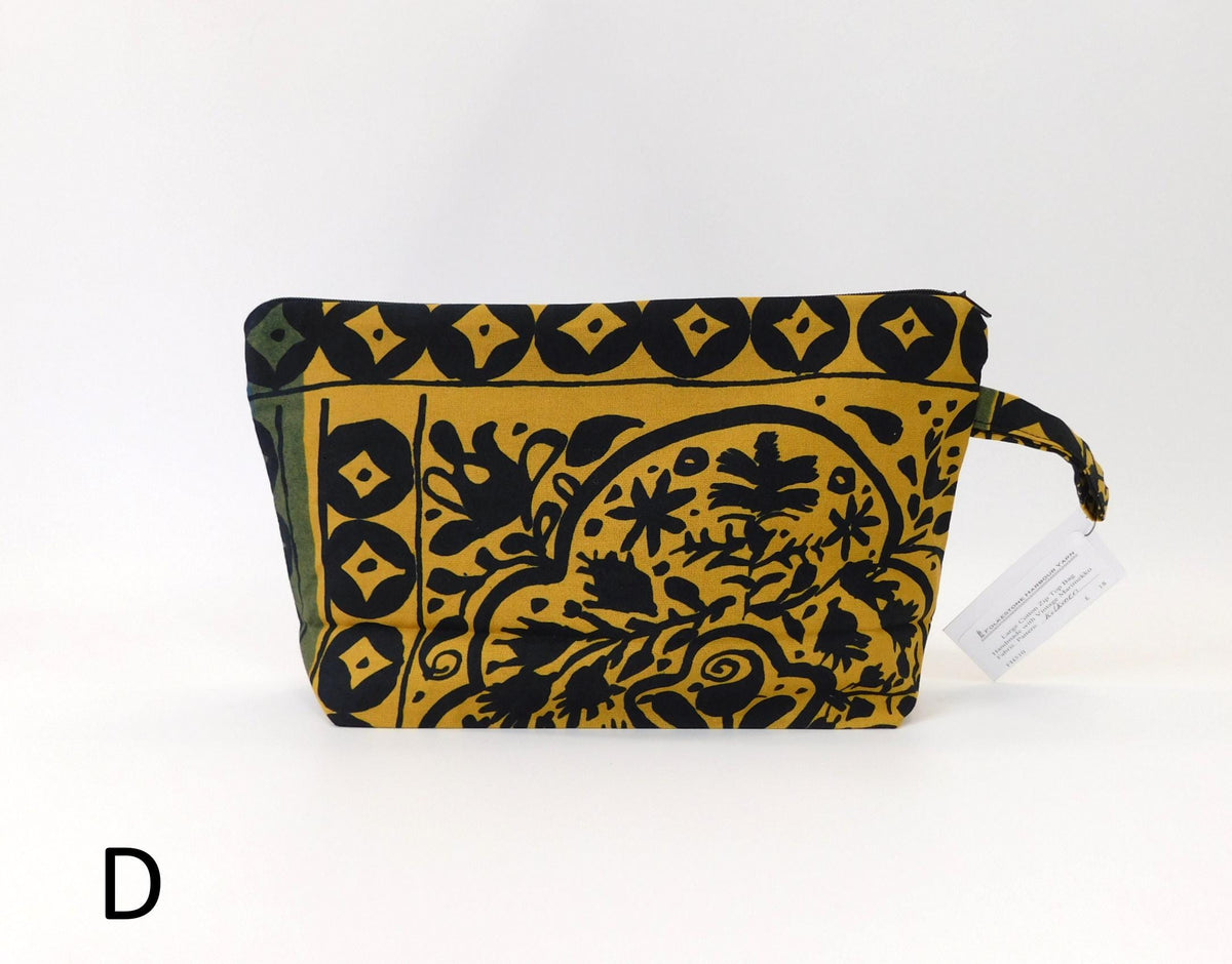 Marimekko Kulkunen Fabric Zip Pouch  4 options    Blue or Mustard