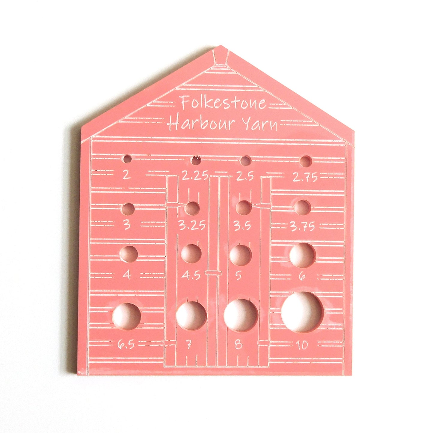 Beach Hut Knitting Needle Gauge       Metric     Choice of Pastel colours