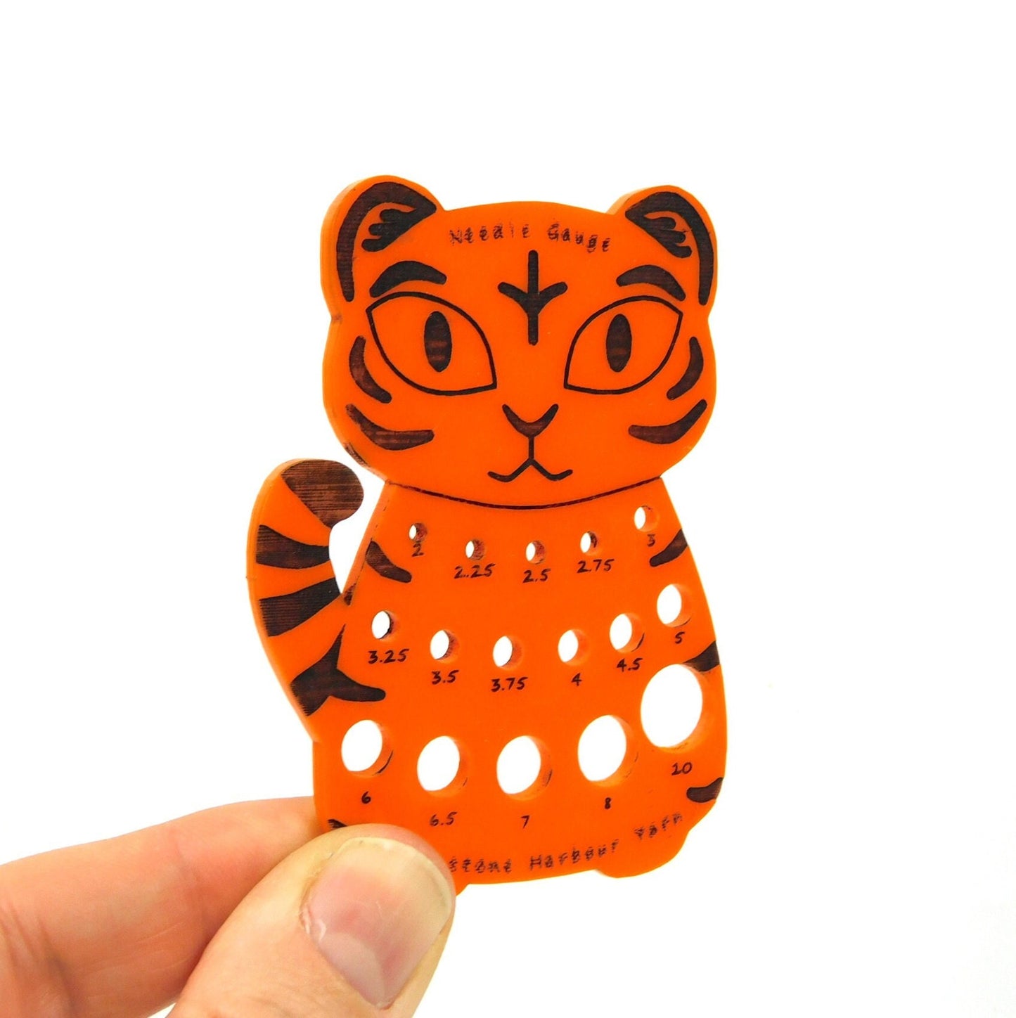 Bengal Tiger Orange Knitting Needle Gauge Metric