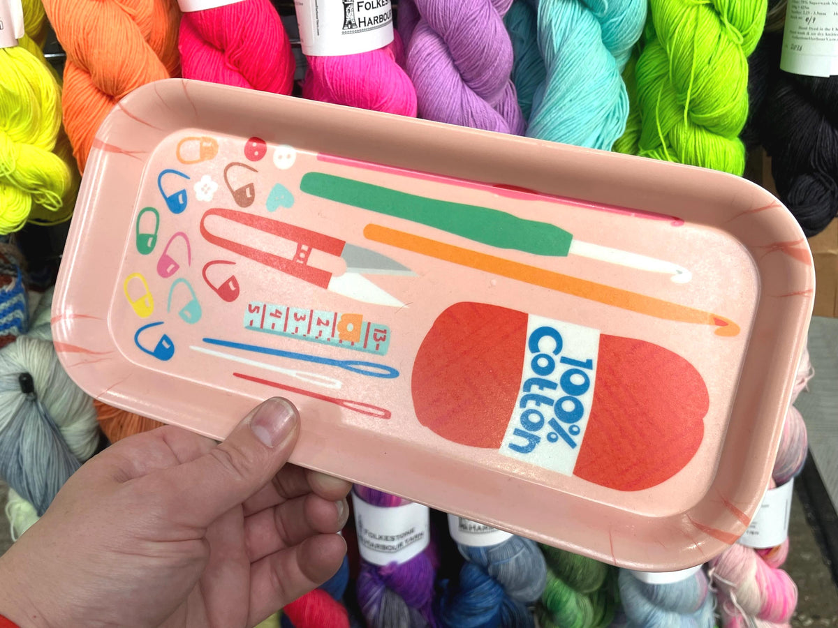 Crochet Melamine Desk Tidy Tray  3 colour options