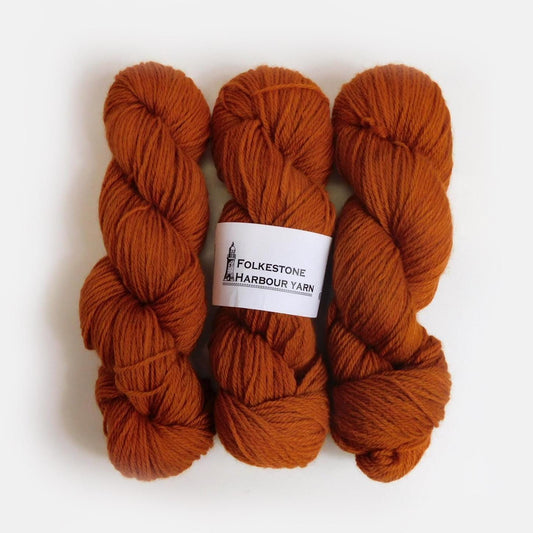 Ashford Brick Orange Kent Romney DK Weight Yarn 100g Skein
