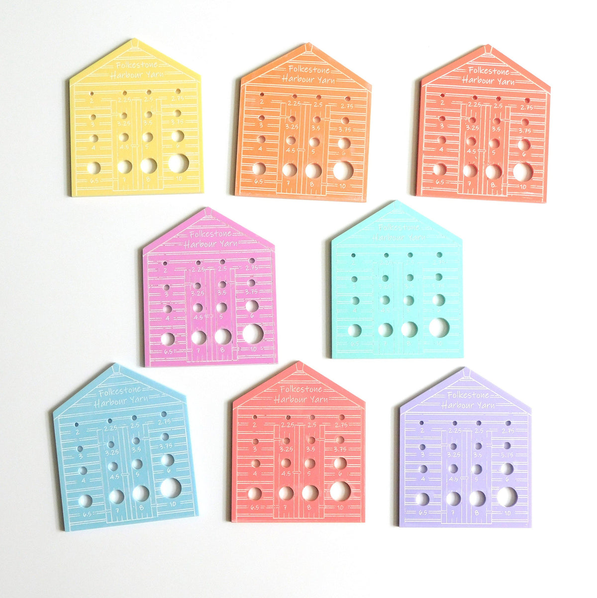 Beach Hut Knitting Needle Gauge       Metric     Choice of Pastel colours