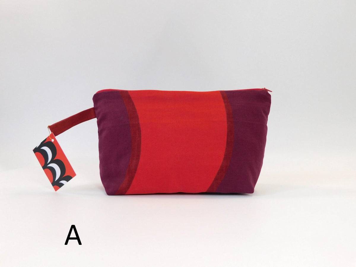 Marimekko Kaivo Fabric Zip Pouch  3 options    Red Purple