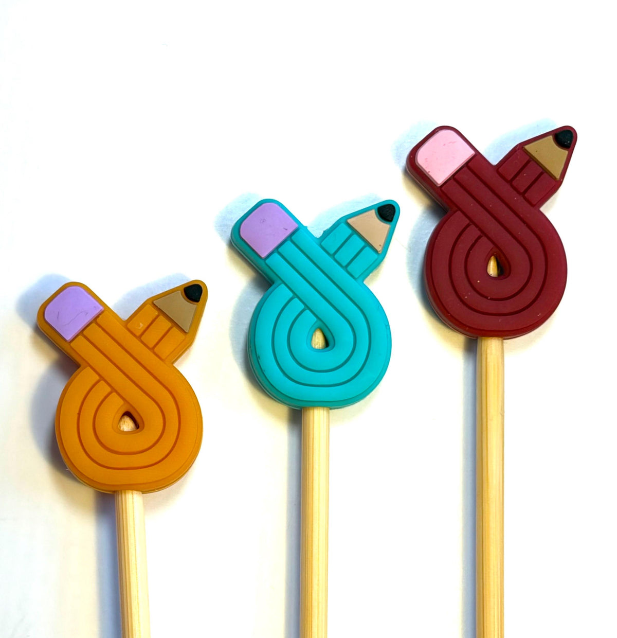 Pencil silicone needle toppers 3 colour options