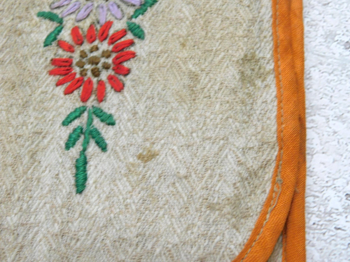 Vintage Embroidered Fabric Knitting Needle Case