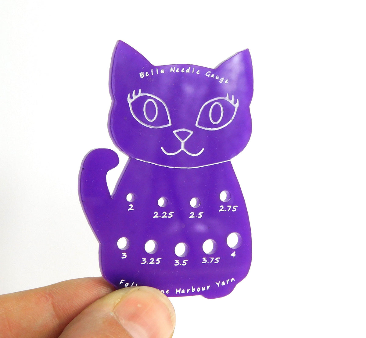 Bella Cat Sock Knitting Needle Gauge Metric  Solid Purple
