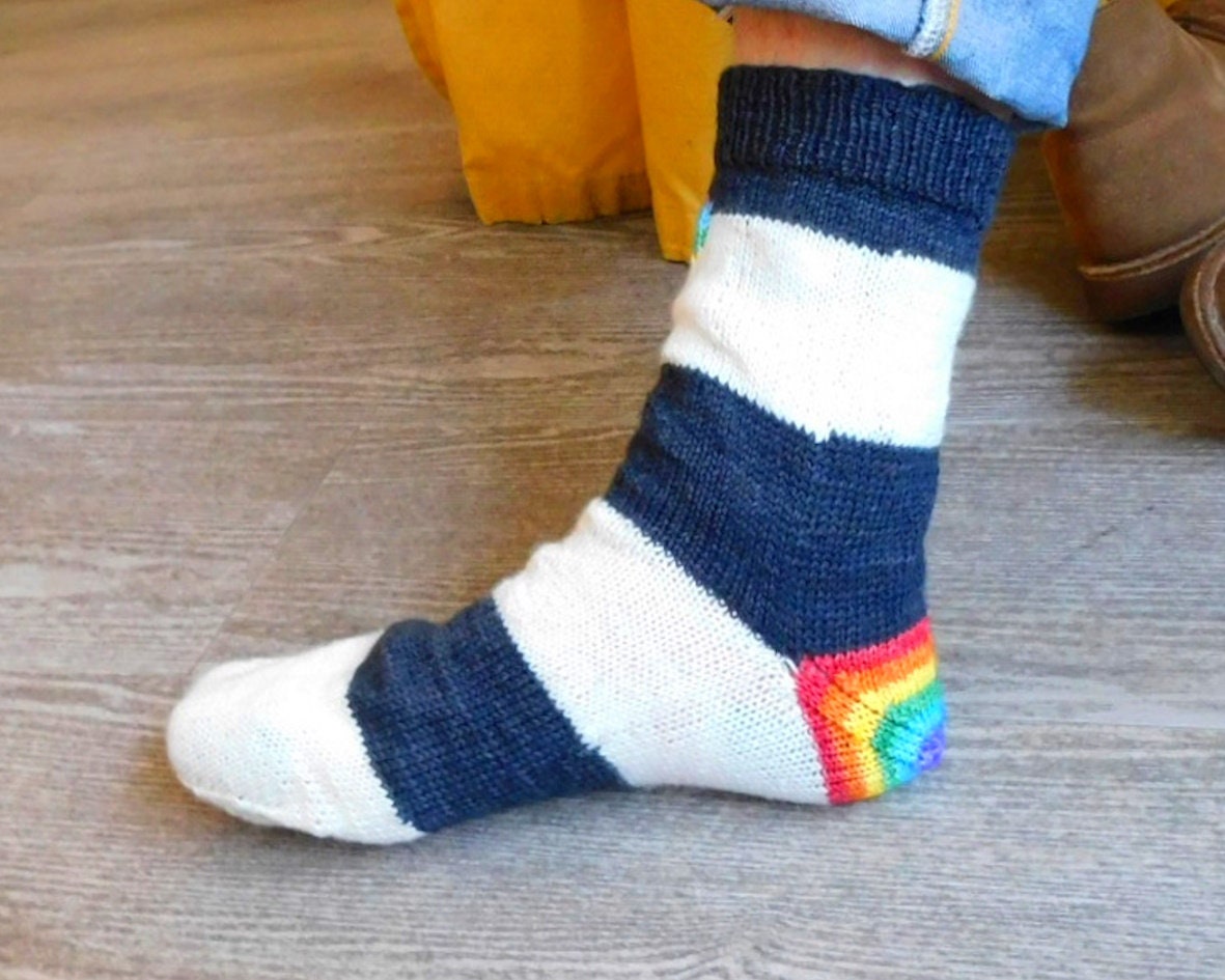 Walk With Pride Sock Knitting Pattern   Digital Download        20% Donated to Stonewall UK