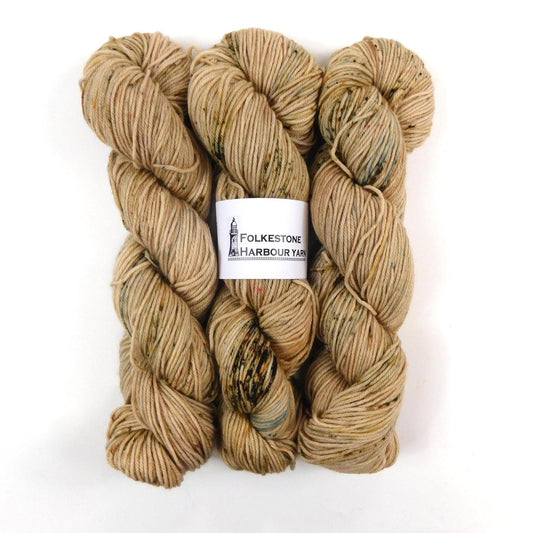 Cappuccino Speckled Brown Merino Blend DK 100g