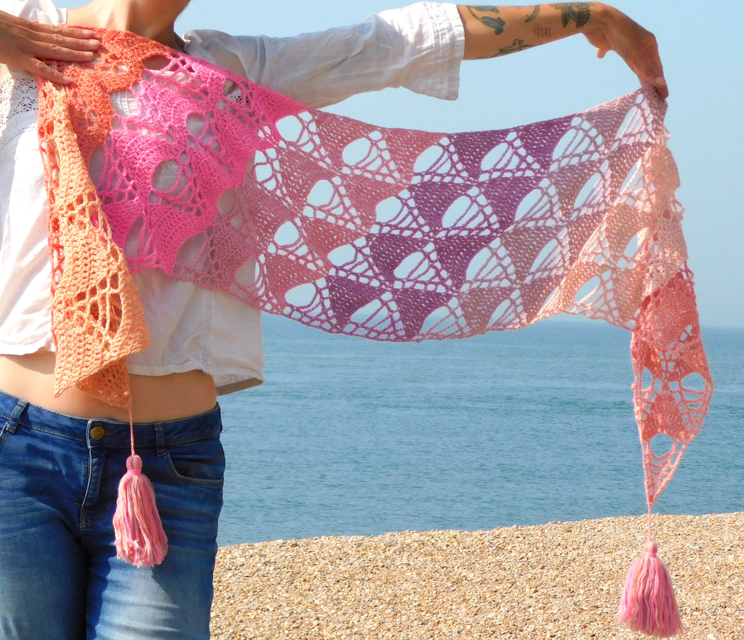 Shepherds Delight Shawl      Crochet Pattern      Digital Download