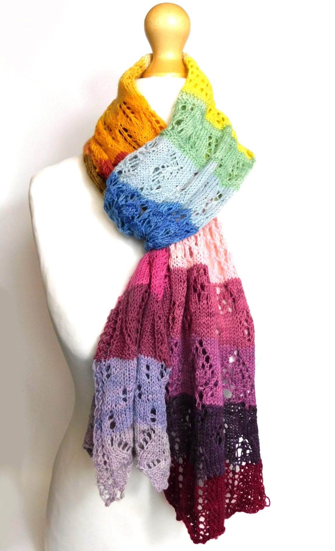 25 Days of Lace Scarf Knitting Pattern   Digital Download